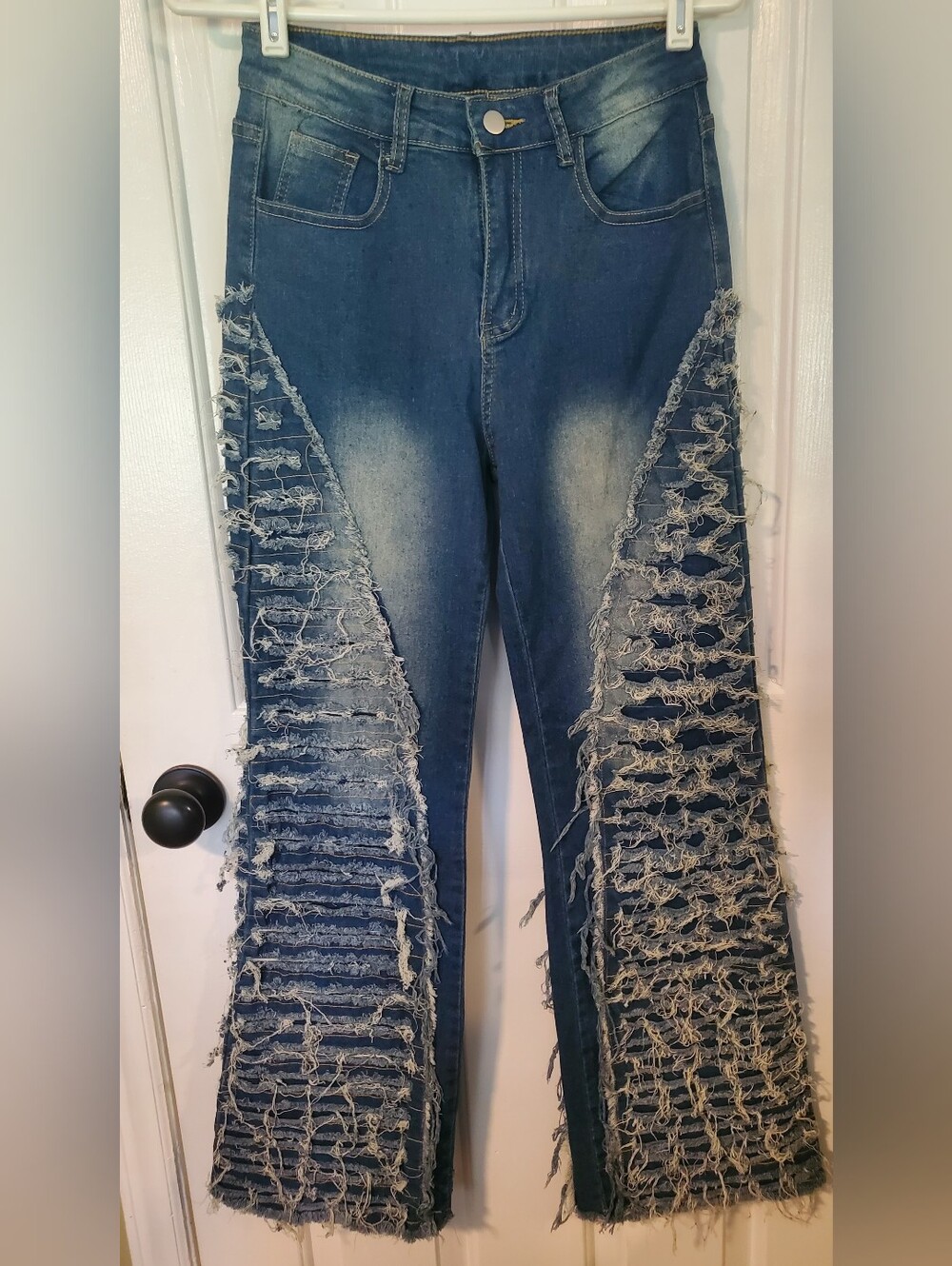 Bell Bottom Frayed Leg Jeans S Women's